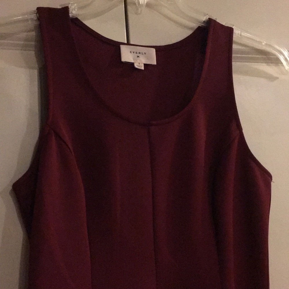 NEW Francesca’s Everly Dress in Burgundy - Picture 2 of 5